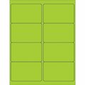 Bsc Preferred 4 x 2-1/2'' Fluorescent Green Rectangle Laser Labels, 800PK S-5048G